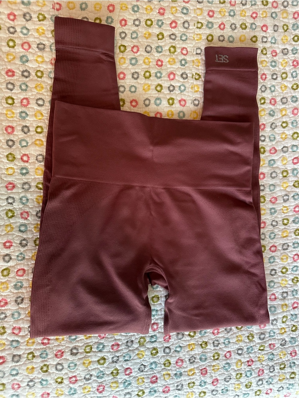 Set Active Leggings With Ribbed Sides